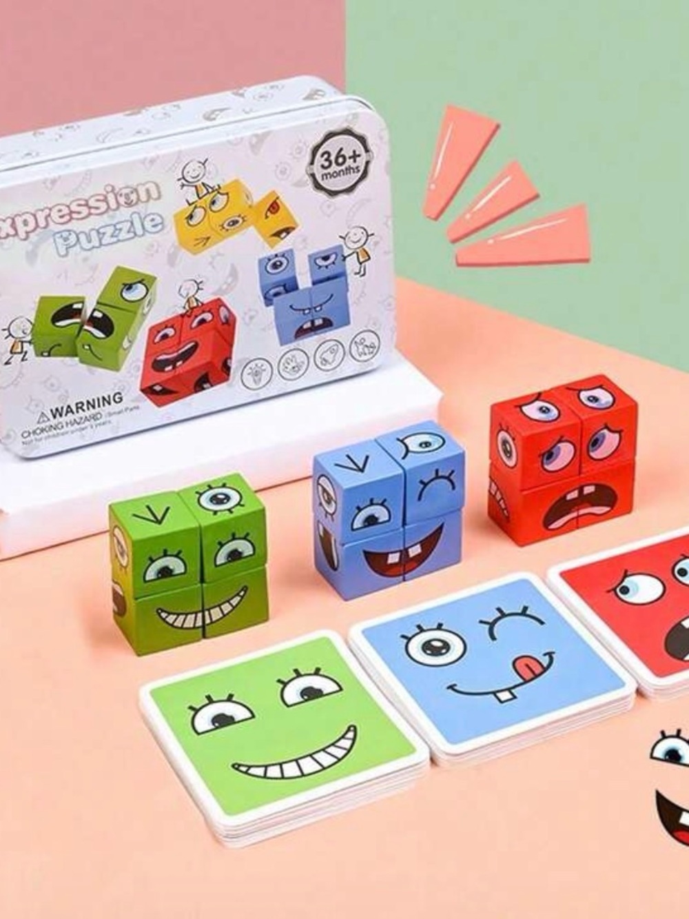 Expression Puzzle Building Block Game (Ages 3+)